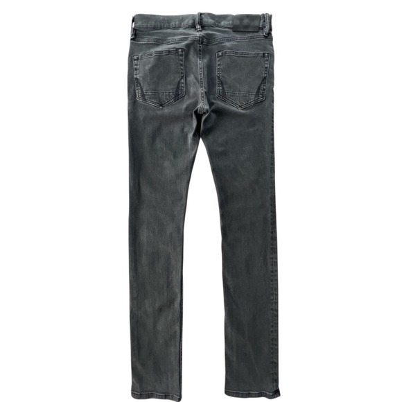 AllSaints Mens Jeans 30 Gray Grey Cigarette Fit Slim Stretch Denim Pants Casual - Picture 7 of 10